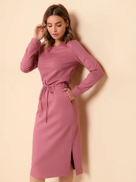 Платье-толстовка женское 1001dress 0132101-02464PK розовое 46