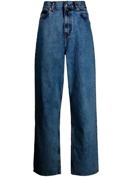 WARDROBE.NYC прямые джинсы с заниженной талией, синий