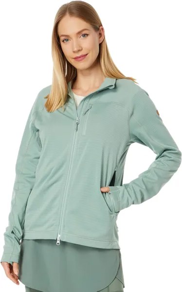 Куртка Abisko Lite Fleece Jacket Fjällräven, цвет Misty Green