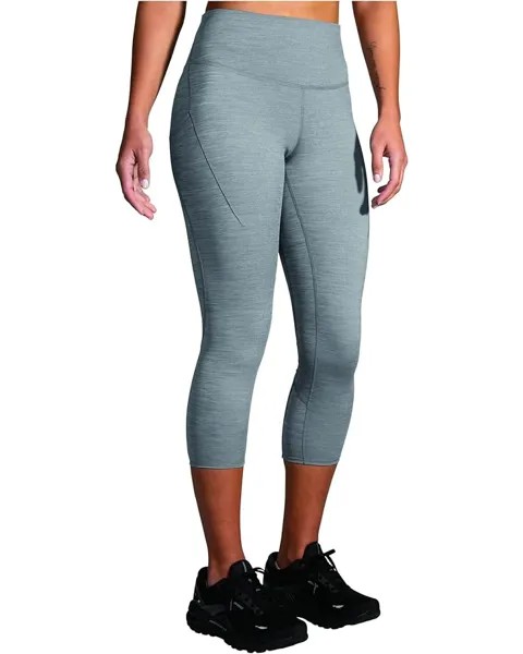 Брюки капри Brooks Spark, цвет Heather Charcoal
