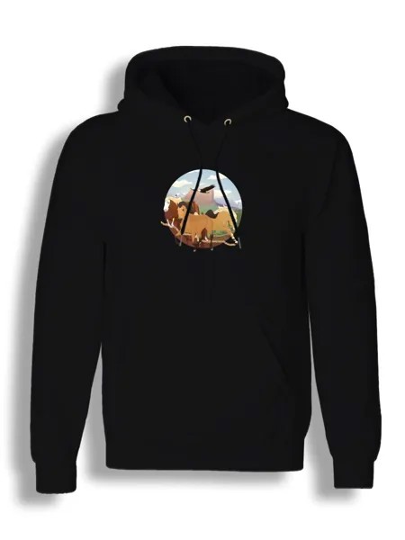 Худи унисекс СувенирShop Спирит/Душа прерий/Мультфильм 9 черное L