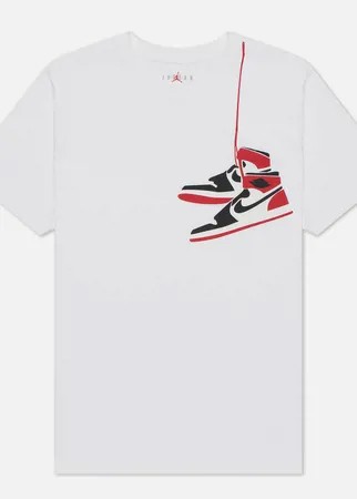 Мужская футболка Jordan Air Jordan 1 Crew, цвет белый, размер L
