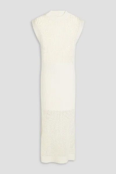 Платье миди открытой вязки Solange из смесовой шерсти HOLZWEILER, экру