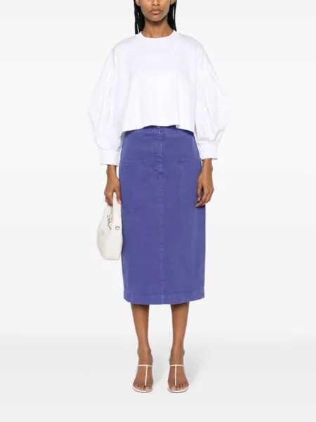 Юбка миди Cardiff из канваса Max Mara, фиолетовый