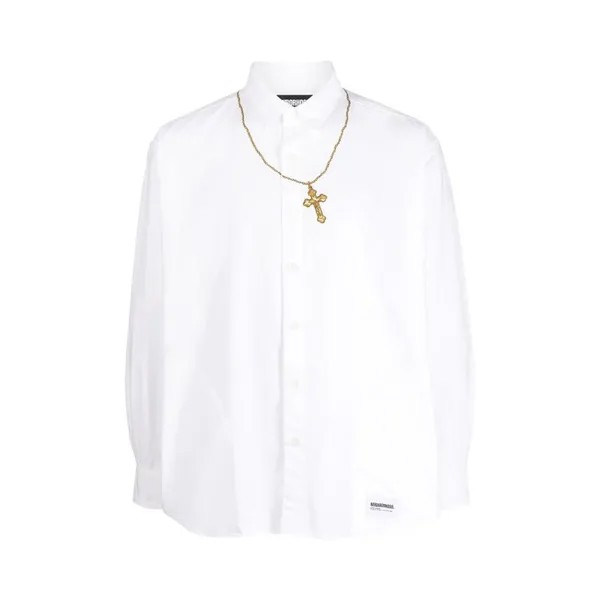 Рубашка Neighborhood Cross Embroidery Long-Sleeve 'White', белый
