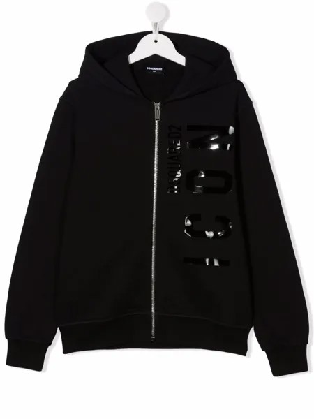 Dsquared2 Kids TEEN logo-print zip-up hoodie