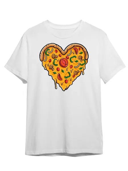 Футболка унисекс СувенирShop Пицца/Pizza/Food 22 белая 2XL