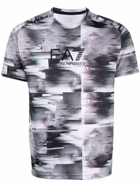 Ea7 Emporio Armani tie dye-print short-sleeved T-shirt