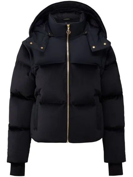 Moose Knuckles пуховик Velour Comptoir с капюшоном, черный