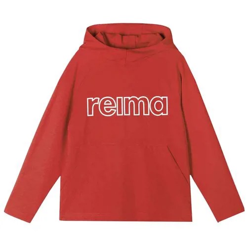 Худи Reima, средней длины, капюшон, карманы, размер 134, оранжевый