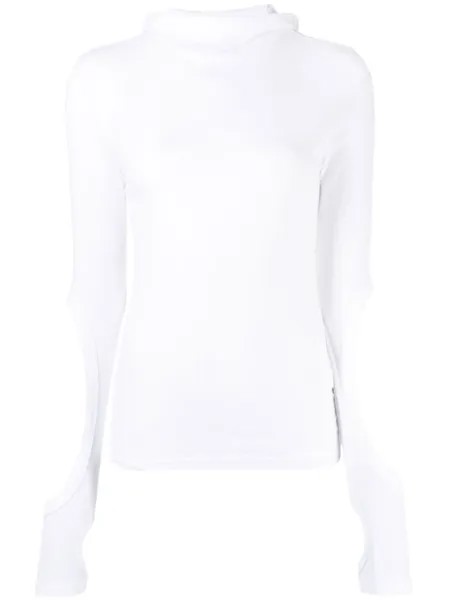 Dion Lee худи с вырезом, белый