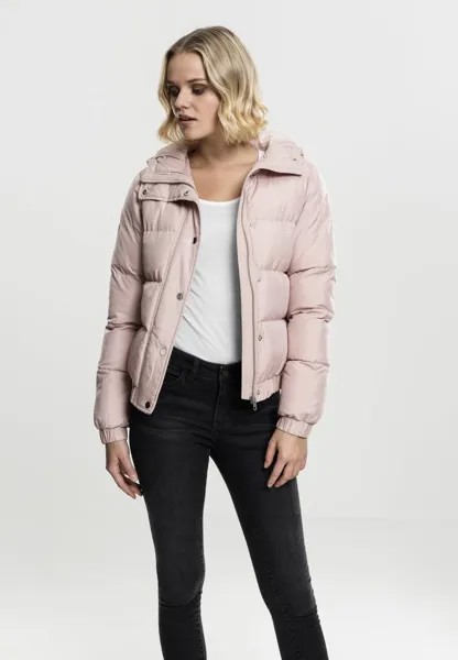 Зимняя куртка Urban Classics Ladies Hooded Puffer Jacket, розовая