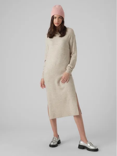 Трикотажное платье свободного кроя Vero Moda, бежевый