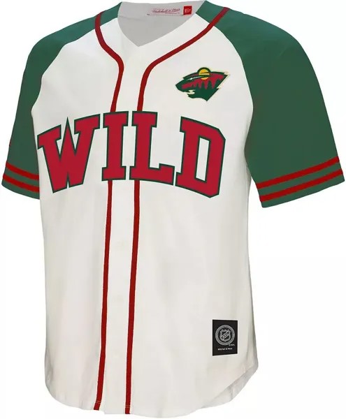 Белая бейсбольная майка Mitchell & Ness Minnesota Wild