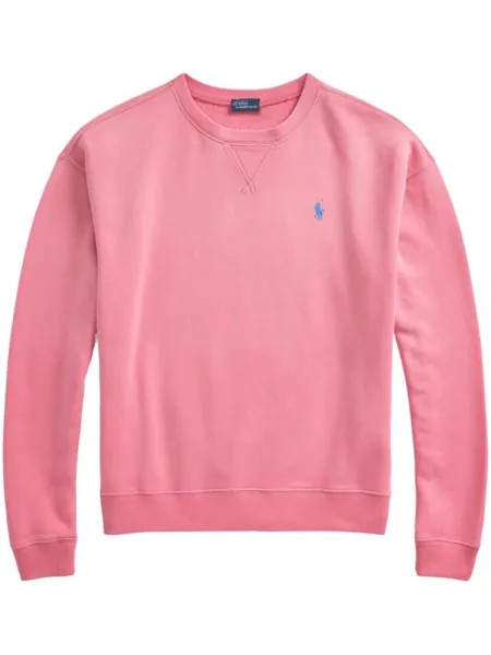 Polo Ralph Lauren толстовка с вышивкой Polo Pony, розовый