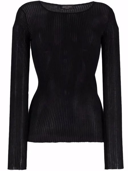 Roberto Collina ribbed-knit scoop-neck top