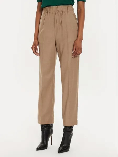 Тканевые брюки стандартного кроя Weekend Max Mara, бежевый