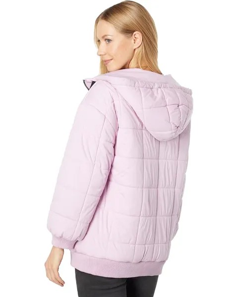 Куртка Avec Les Filles Quilted Hoodie Jacket, цвет Peony