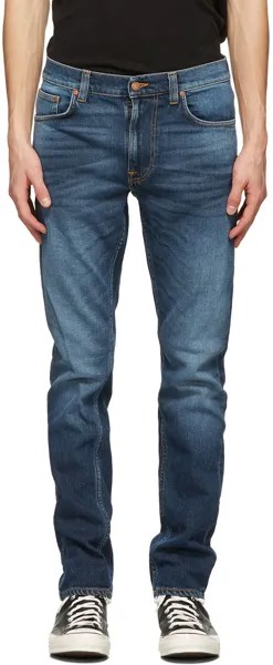 Синие джинсы Lean Dean Nudie Jeans, цвет Dark sharp twill