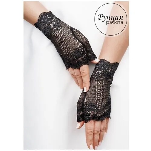 Митенки Nadia Piskun, размер 8, графит