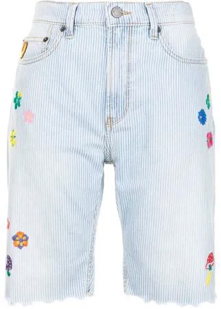 Mira Mikati джинсовые шорты с цветочным принтом