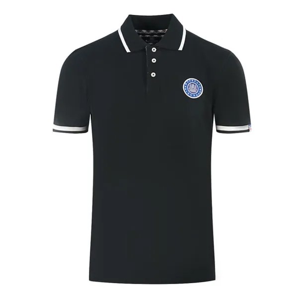 Рубашка-Поло с вышивкой London Aquascutum, черный