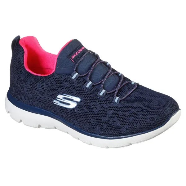 Женские кроссовки SUMMITS LEOPARD SPOT Темно-синий/Розовый SKECHERS, цвет blau