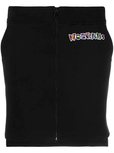 Moschino юбка на молнии с вышитым логотипом