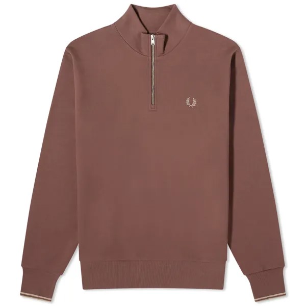 Свитер Fred Perry Half Zip Crew, цвет Carrington Brick