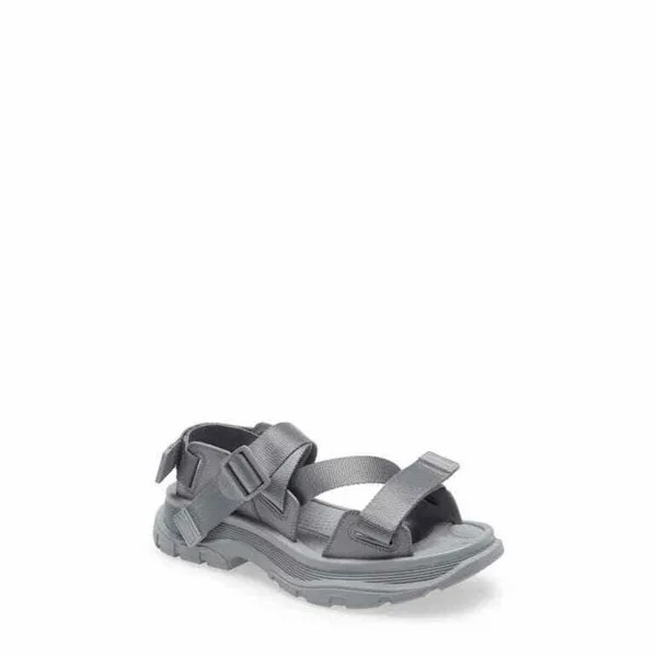 Мужские сандалии Alexander McQueen Tread Slick, серые 45 евро, США 12