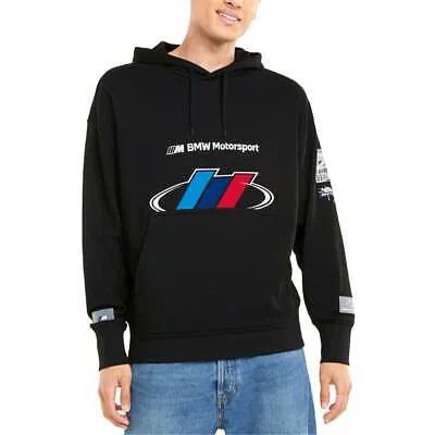 Puma Bmw Mms Street Pullover Hoodie Mens Black Casual Outerwear 53112501