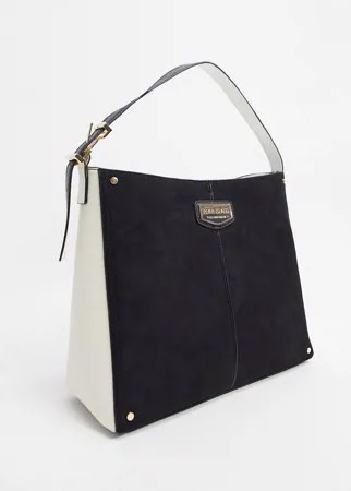 Черная сумка из искусственной замши с замком River Island-Черный
