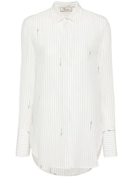 Blumarine рубашка в тонкую полоску, белый