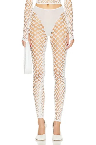 Брюки Jean Paul Gaultier Perforation Details Legging, экрю