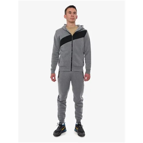 Мужской утеплённый костюм Casual Wear, темно-серый, размер 4XL