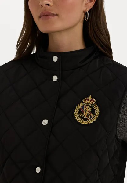 Жилет CREST PATCH QUILTED MOCKNECK VEST Ralph Lauren, черный