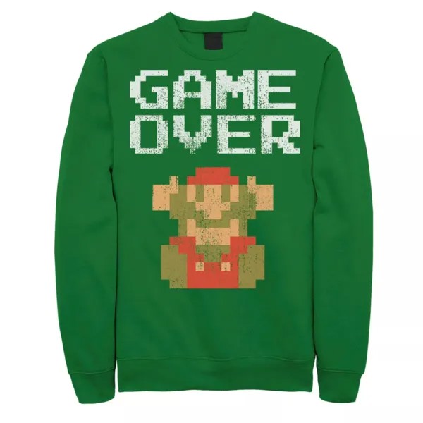 Мужской осенний свитшот Nintendo Super Mario Classic Game Over Mario Licensed Character