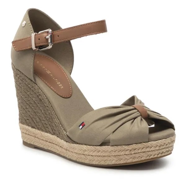 Эспадрильи Tommy Hilfiger BasicOpen Toe, зеленый