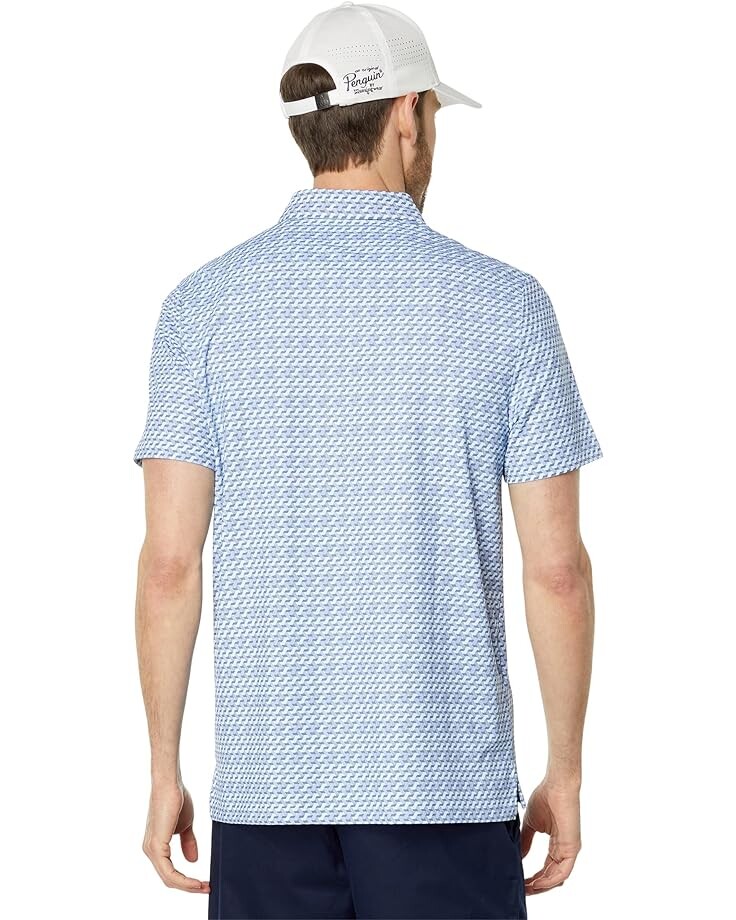 Поло Original Penguin Golf Retro Wave Pattern Print Polo, цвет Black Iris