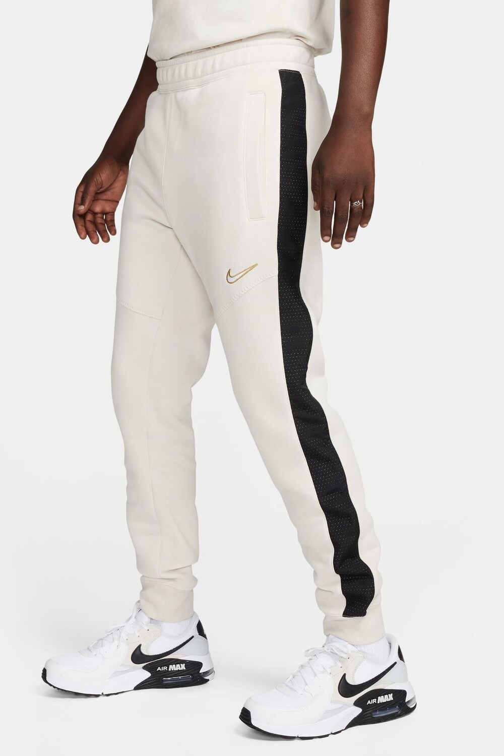 Спортивные джоггеры с боковой застежкой-липучкой Nike, белый