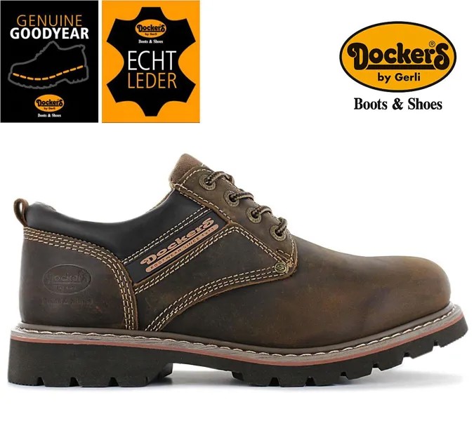 Dockers by Gerli - Мужская обувь Leather Brown 23DA005-400460 Туфли на шнуровке ORIGINAL