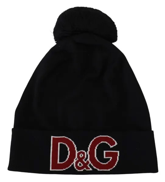 Шапка DOLCE - GABBANA, черная шерстяная меховая шапка DG Love, зимняя шапка, один размер, 280 долларов США