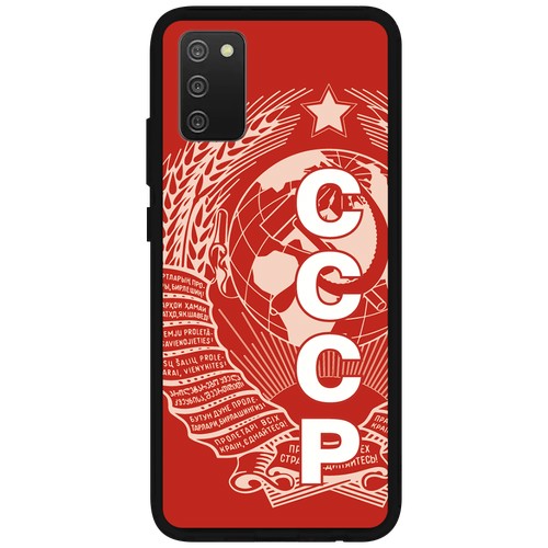 Силиконовый чехол с рисунком Герб СССР для Samsung Galaxy A02s, Anycase PR0005346
