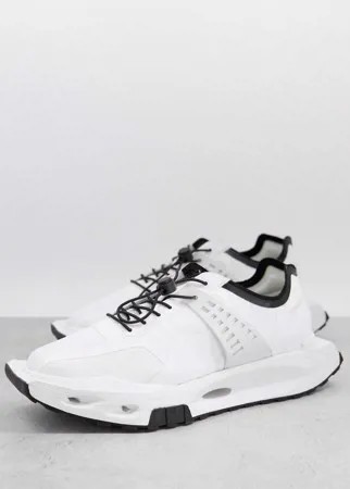 Белые кроссовки с угловатой подошвой ASOS DESIGN-Белый