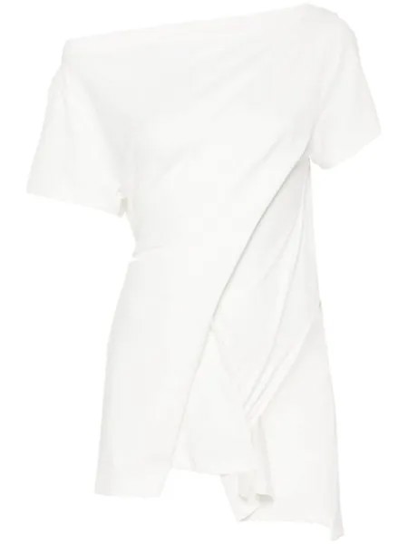 Боди с вырезом-лодочкой Courrèges, белый