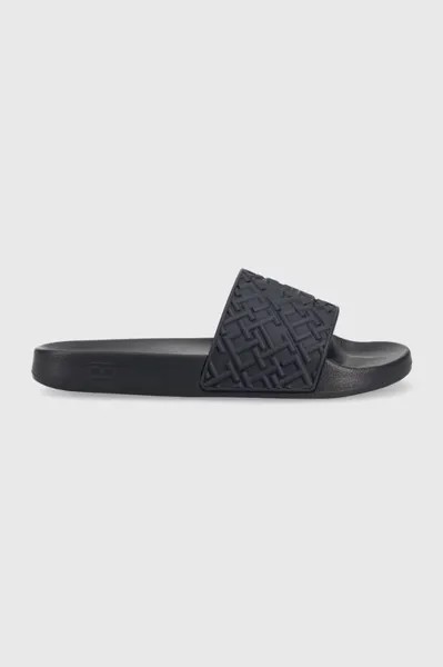 Шлепанцы TH MONOGRAM POOL SLIDE Tommy Hilfiger, темно-синий