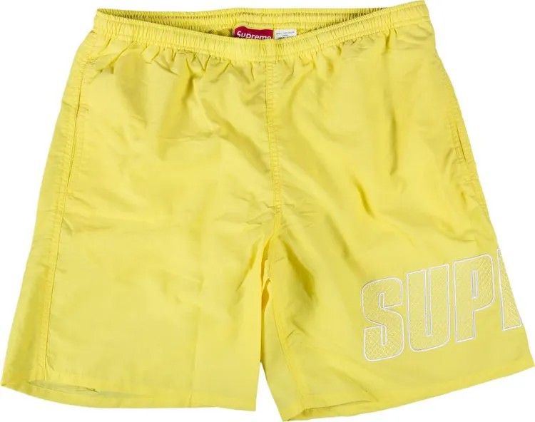 Шорты Supreme Logo Appliqué Water Short 'Yellow', желтый