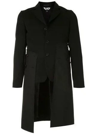 Black Comme Des Garçons однобортное многослойное пальто