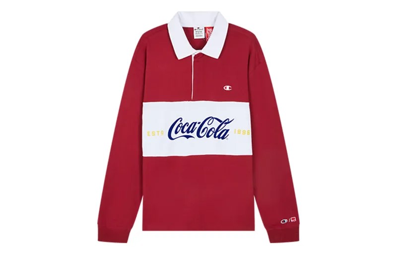 Футболка-поло Coca-Cola X Coca-Cola, унисекс, новогодняя, красная Champion, красный