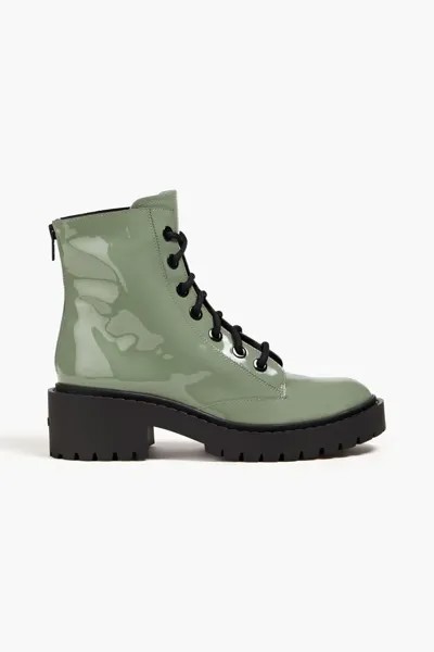 Лакированные армейские ботинки Pike Kenzo, серо-зеленый